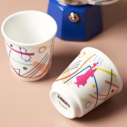 Bialetti Mini Express Kandinsky + 2 Espresso Fincanı