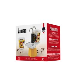 Bialetti Mini Express Lichtenstein + 2 Espresso Fincanı