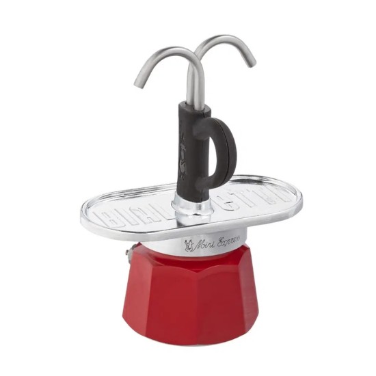 Bialetti Mini Express Magritte + 2 Espresso Fincanı – orijinal Bialetti moka pot