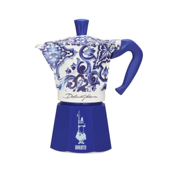 Bialetti Moka Pot Dolce&Gabbana Akdeniz Mavisi 3 Cups – orijinal Bialetti moka pot