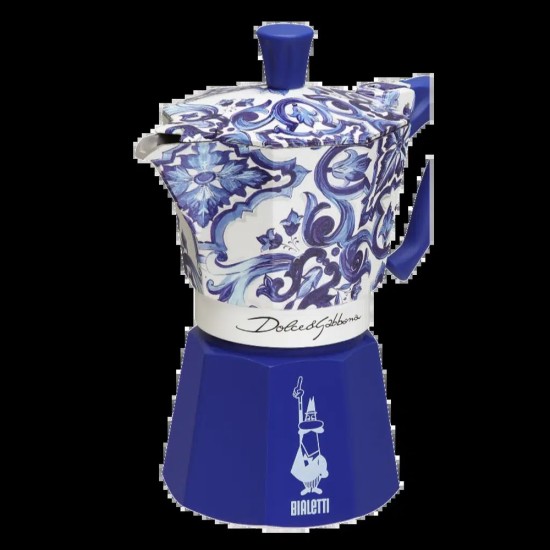 Bialetti Moka Pot Dolce&Gabbana Akdeniz Mavisi 3 Cups – orijinal Bialetti moka pot