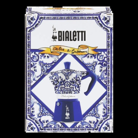 Bialetti Moka Pot Dolce&Gabbana Akdeniz Mavisi 3 Cups – orijinal Bialetti moka pot