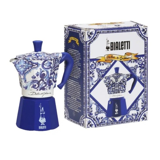 Bialetti Moka Pot Dolce&Gabbana Akdeniz Mavisi 6 Cups – orijinal Bialetti moka pot