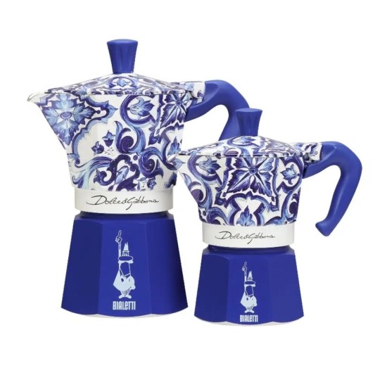 Bialetti Moka Pot Dolce&Gabbana Akdeniz Mavisi 6 Cups – orijinal Bialetti moka pot