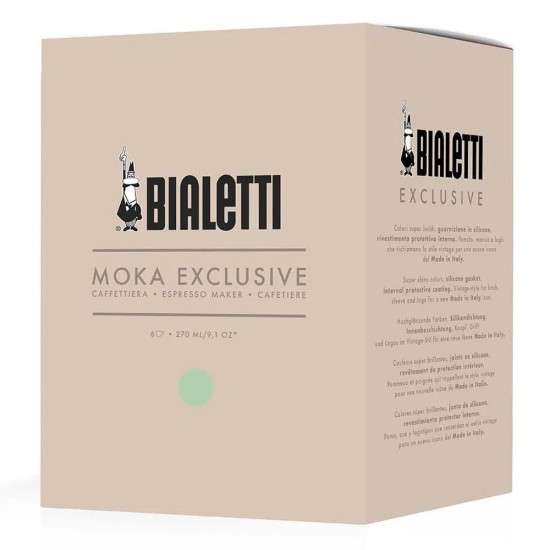 Bialetti Moka Pot Express Exclusive Yeşil 6 Cups Bialetti Moka Pot Express Exclusive Yeşil 6 Cups – orijinal Bialetti moka pot