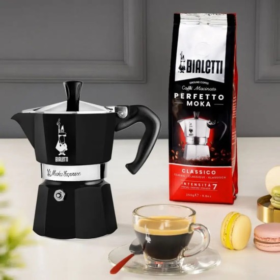 Bialetti Moka Pot Express Siyah 3 Cups – orijinal Bialetti moka pot