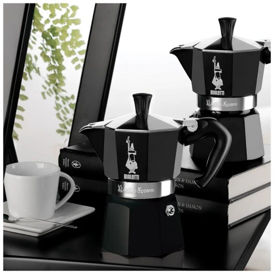 Bialetti Moka Pot Express Siyah 6 Cups – orijinal Bialetti moka pot