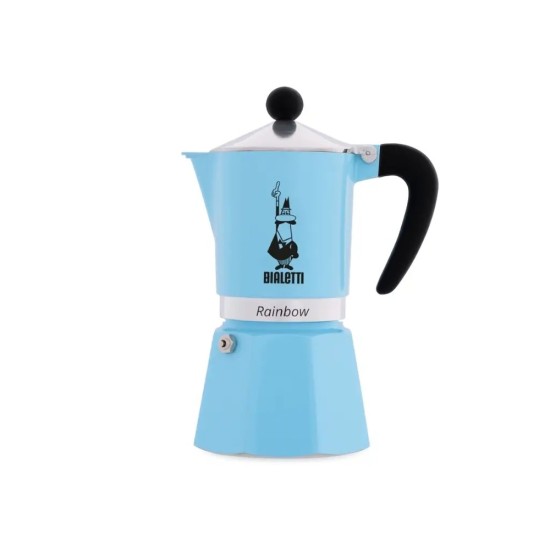 Bialetti Moka Pot Rainbow Mavi 3 Cups Bialetti Moka Pot Rainbow Mavi 3 Cups – orijinal Bialetti moka pot