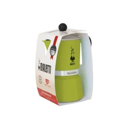 Bialetti Moka Pot Rainbow Yeşil 3 Cups Bialetti Moka Pot Rainbow Yeşil 3 Cups
