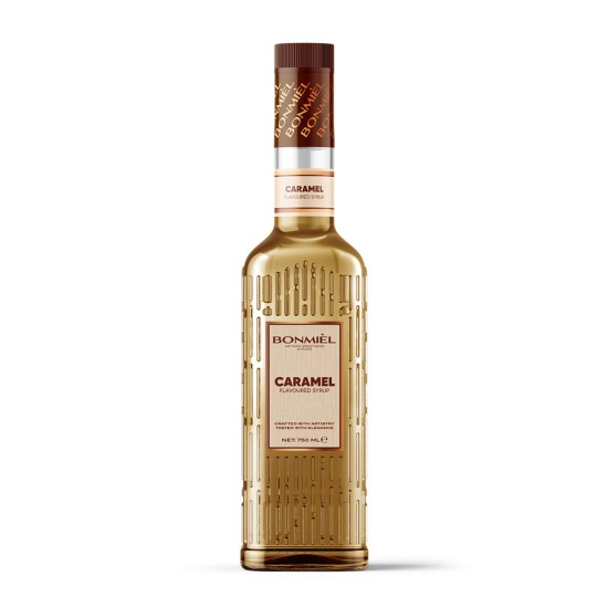 Bonmiel Karamel Şurubu 750 ml profesyonel plastik şişe içecek şurubu