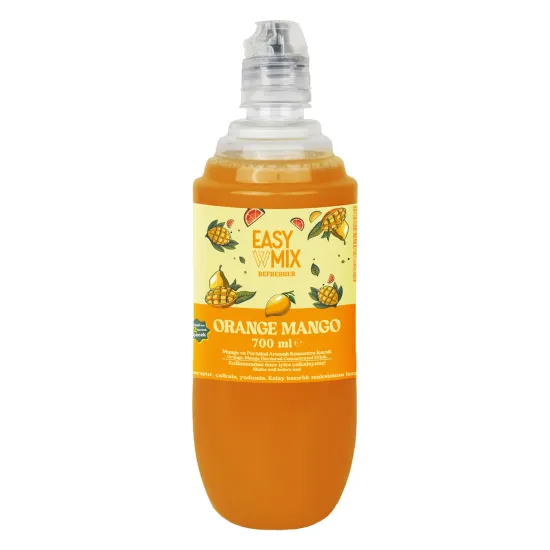 EasyMix Orange Mango 700 ml Tropikal İçecek Şurubu EasyMix Orange Mango 700 ml tropikal içecek şurubu şişesi