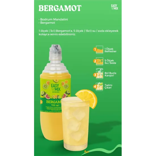 Easy Mix Bergamot 700 ml kokteyl ve mocktail içecek karışımı