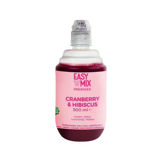 EasyMix Cranberry Hibiscus 500 ml EasyMix Cranberry Hibiscus 500 ml cranberry ve hibiskus aromalı içecek şurubu