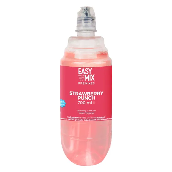 EasyMix Strawberry Punch 700 ml EasyMix Strawberry Punch 700 ml çilek aromalı içecek şurubu