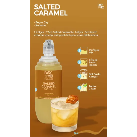 Easy Mix Salted Caramel 700 ML Tuzlu Karamel İçecek Bazı