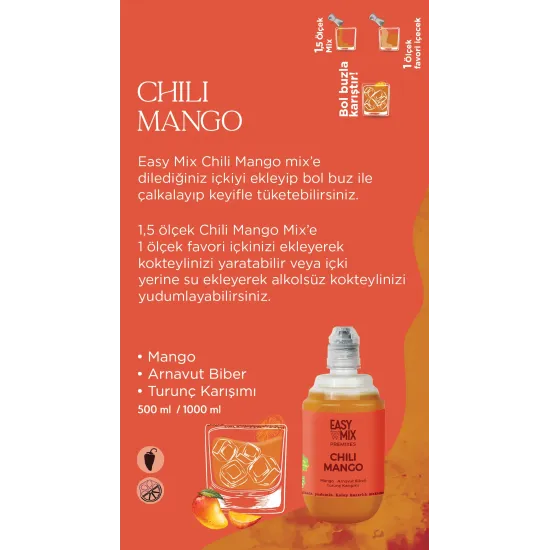 Easy Mix Mango Chill 1000 ml Şurup Şişesi