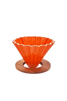 Ahşap Standlı Dripper – Turuncu Ahşap Standlı Dripper – Turuncu