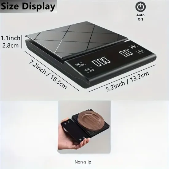 LCD Ekranlı Hassas Kahve Terazisi – Dijital Tartım Aleti