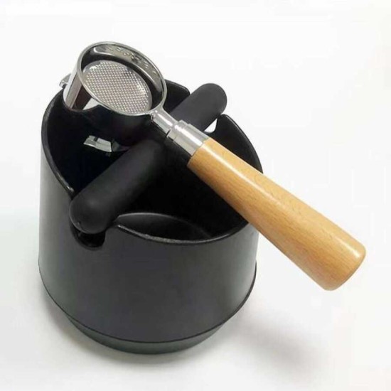 Kahve Posa Kovası Knock Box 15 cm Siyah kahve posa kovası knock box 15 cm barista ekipmanı siyah