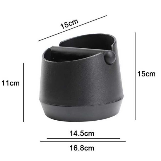 Kahve Posa Kovası Knock Box 15 cm Siyah kahve posa kovası knock box 15 cm barista ekipmanı siyah