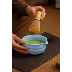 Seramik Matcha Kasesi (Chawan) Bebek Mavisi 