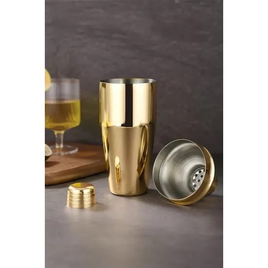 Çelik gold shaker 700 ml kokteyl hazırlama kabı