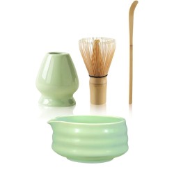 4’lü Matcha Seti – Bambu Whisk, Kase, Tutucu ve Kaşık 4’lü Matcha Seti – Bambu Whisk, Kase, Tutucu ve Kaşık