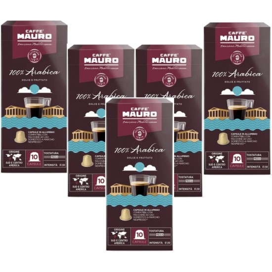 caffe mauro 100 arabica nespresso uyumlu kapsül kahve 50 adet