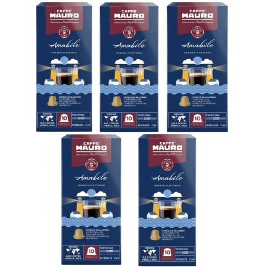 Caffe Mauro Amabile Nespresso uyumlu kapsül kahve 50 adet