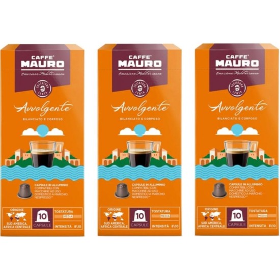 caffe mauro avvolgente nespresso kapsül kahve 30lu paket caffe mauro avvolgente nespresso uyumlu kapsül kahve 30 adet