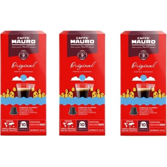 caffe mauro original nespresso uyumlu kapsül kahve 30 adet