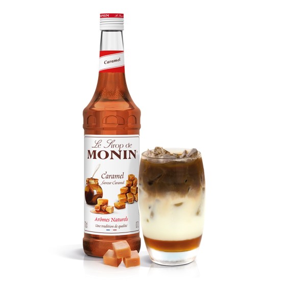 Monin Şekersiz Karamel Şurubu 700 ml cam şişe görseli