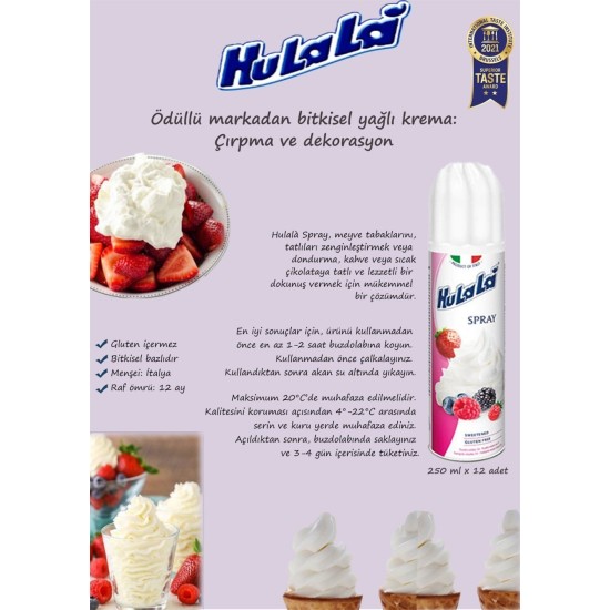 hulala sprey krem santi 250 gr bitkisel barista kremasi